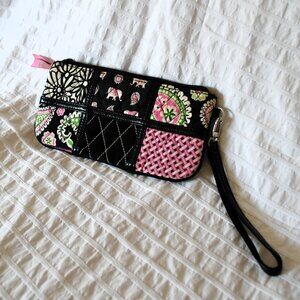 Vera Bradley pink breast cancer elephant wristlet